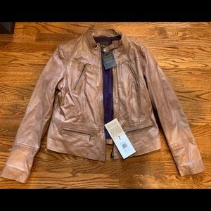 Cole Haan Tan Leather Jacket